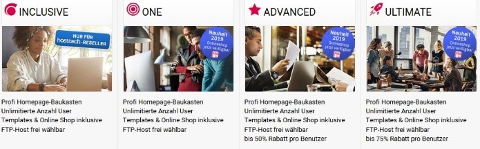 Homepage-Baukasten für Reseller