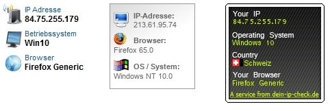 Website Creator mit IP-Tool