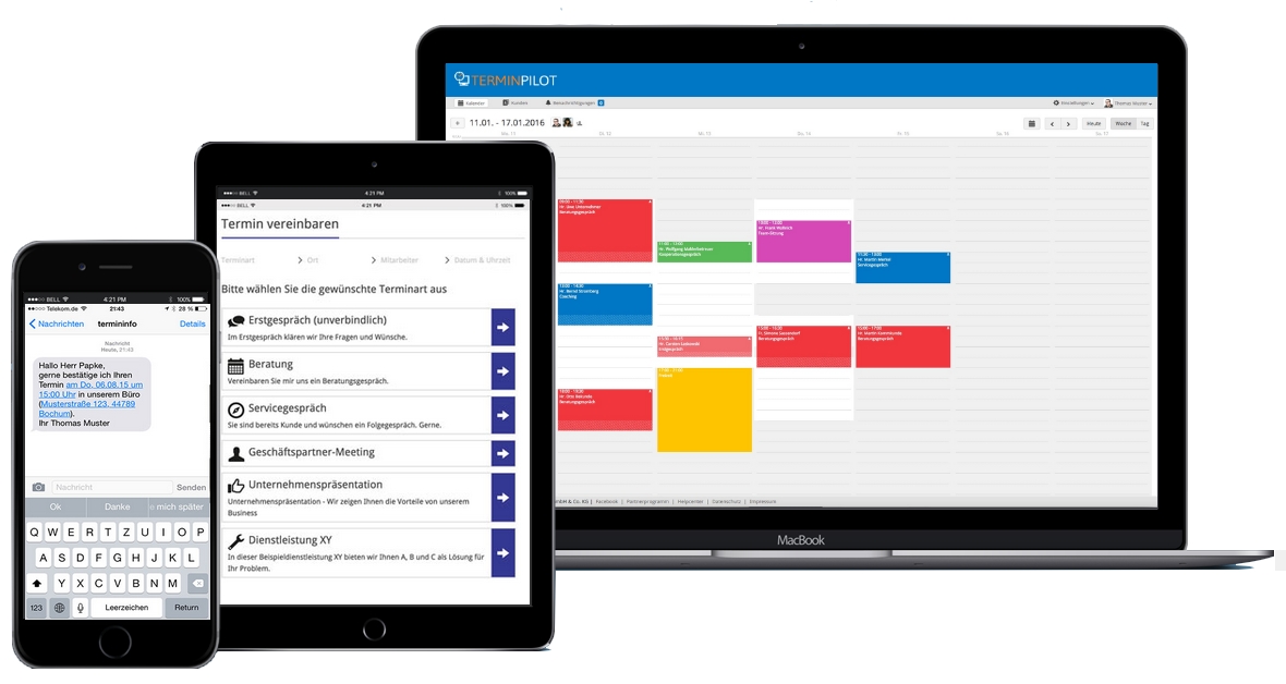 Website Creator mit Terminplanung